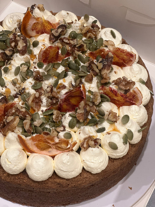 Carrot, Maple & White Chocolate Cake