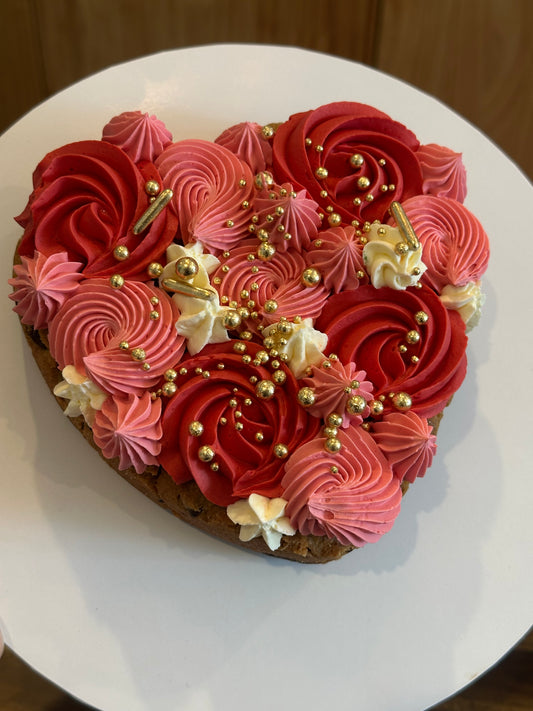 Valentines Heart Cookie Cake