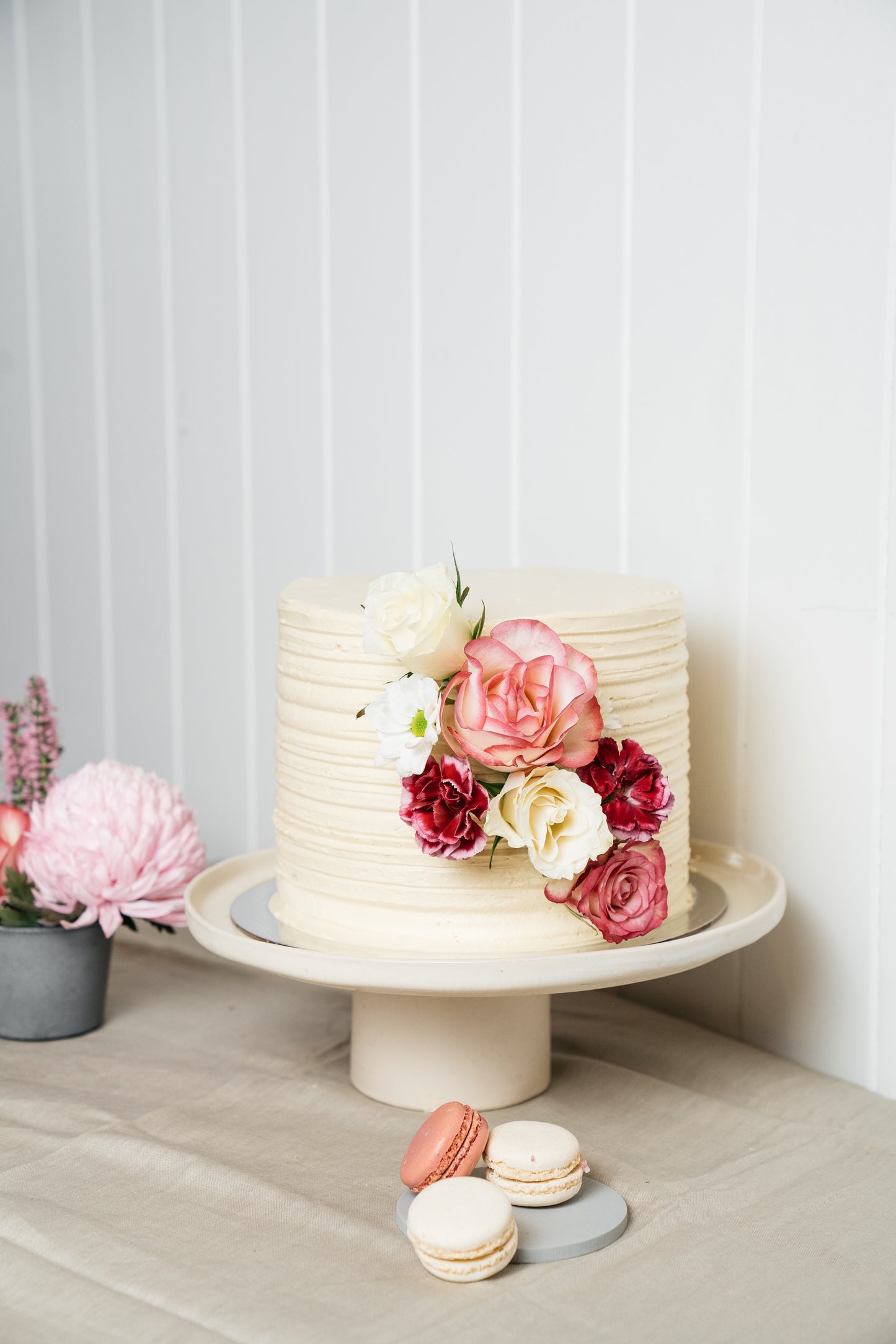 Textured Buttercream with Cascading Flowers